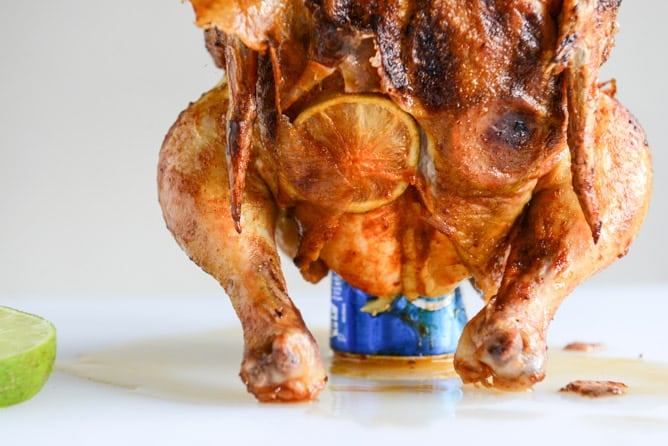 beer can chicken I howsweeteats.com