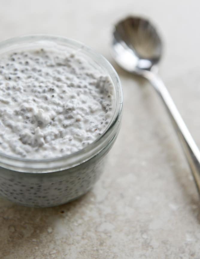 coconut cream pie chia seed pudding I howsweeteats.com
