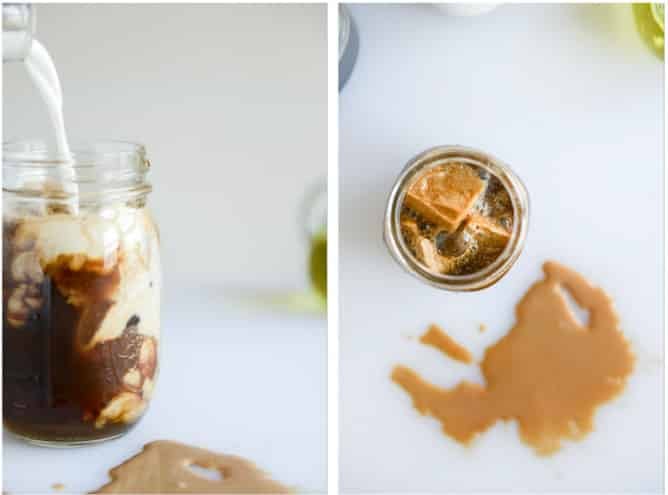 fresh mint iced coffee I howsweeteats.com