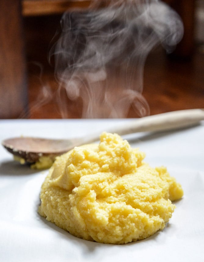 Lobster Polenta Pizza with Sun Dried Cherry Tomatoes I howsweeteats.com