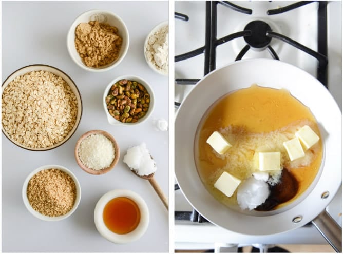 chewy pistachio maracoon granola bars I howsweeteats.com