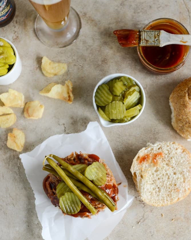 saucy pulled pork sandwiches I howsweeteats.com