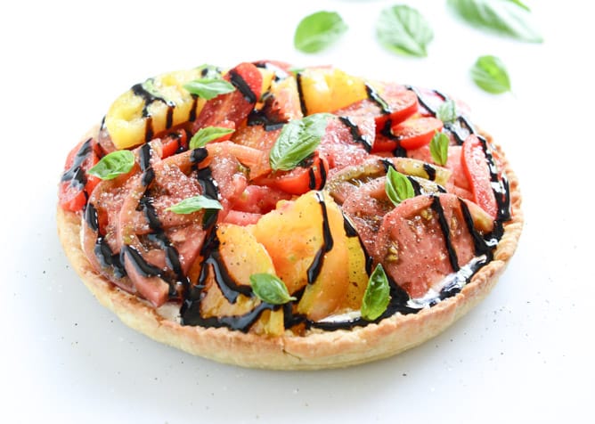 salt and pepper heirloom tart with whipped feta I howsweeteats.com