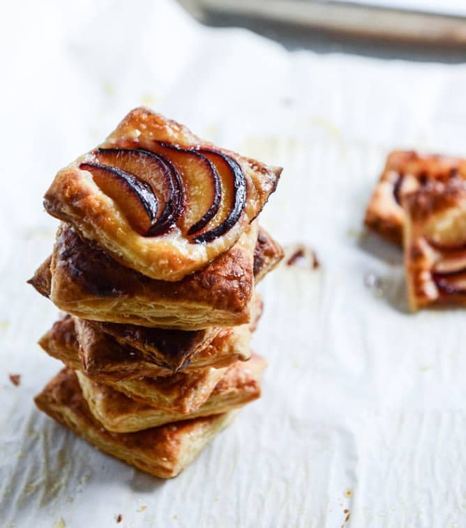 black plum tarts with brown butter & sea salt I howsweeteats.com