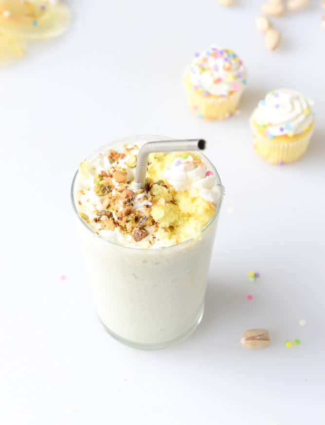 pistachio cream cake milkshakes I howsweeteats.com
