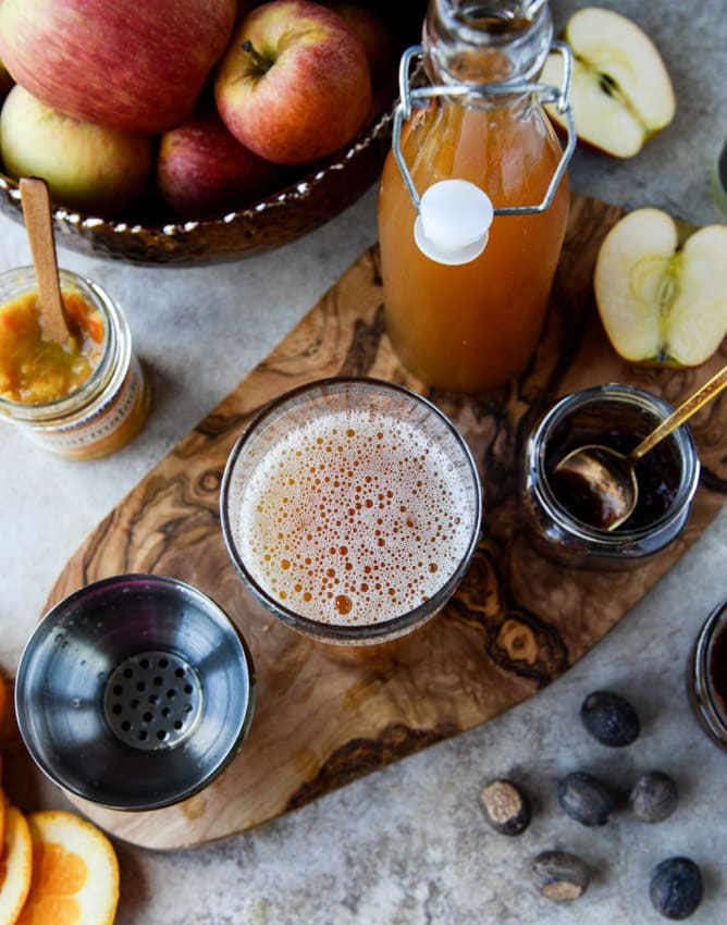 cider bourbon jam cocktails I howsweeteats.com