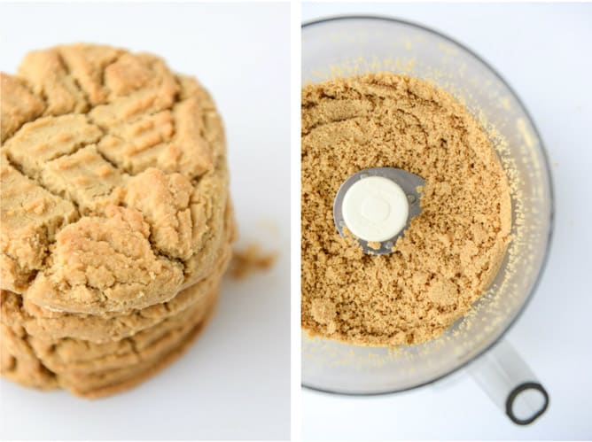 peanut butter cheesecake with whipped marshmallow and bananas I howsweeteats.com