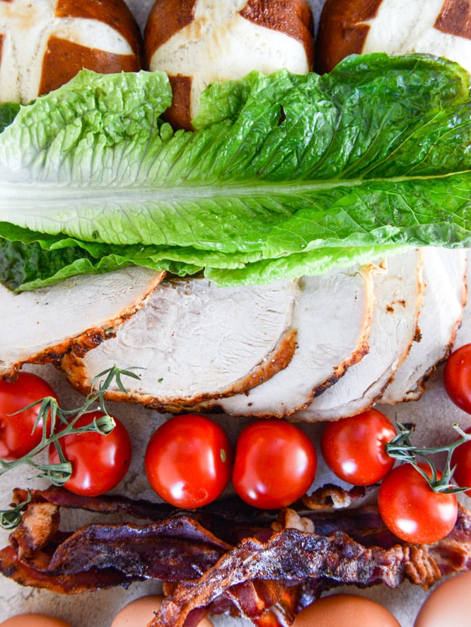 roasted turkey potato chip BLAT with an egg I howsweeteats.com