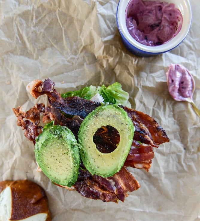 roasted turkey potato chip BLAT with an egg I howsweeteats.com