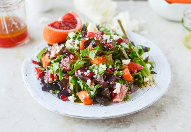 winter chopped salad I howsweeteats.com