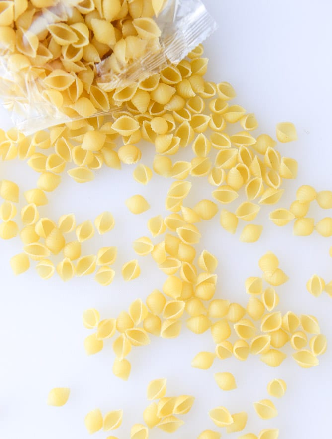 stovetop goat cheese shells and cheese I howsweeteats.com