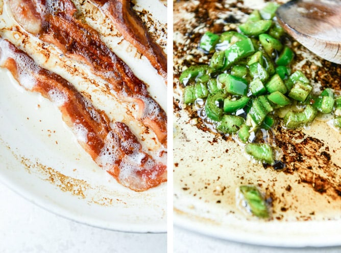 havarti breakfast biscuits with jalapeno, bacon and arugula I howsweeteats.com