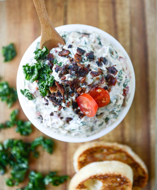 grilled kale BLT dip I howsweeteats.com