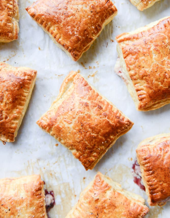 smoked cheddar and cherry jam pastry pop tarts I howsweeteats.com