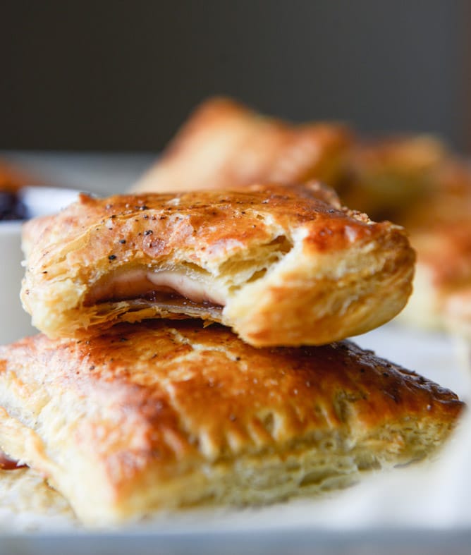 smoked cheddar and cherry jam pastry pop tarts I howsweeteats.com