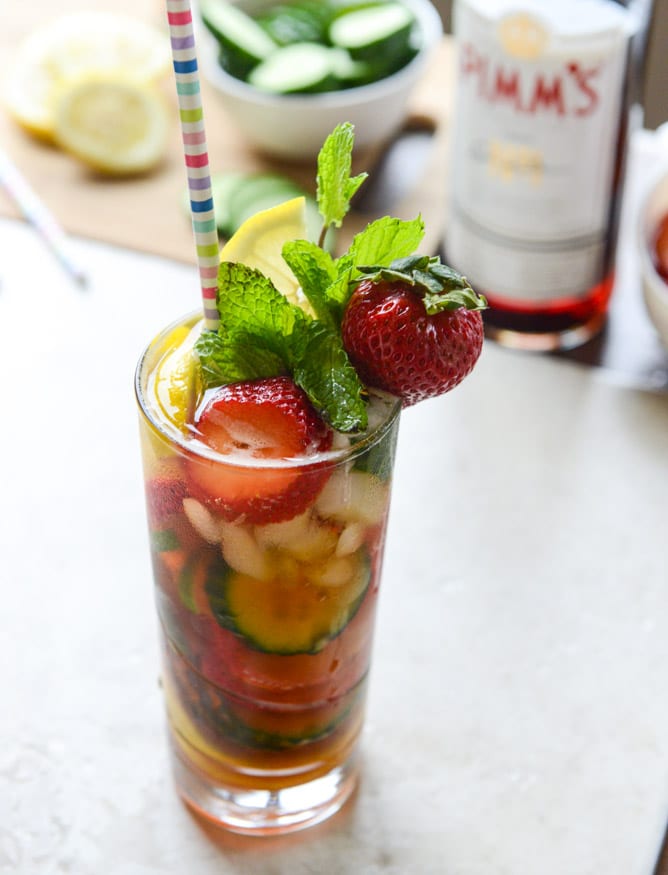 strawberry pimm's cups I howsweeteats.com