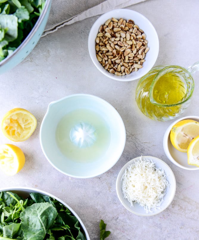 kale arugula reggiano salad I howsweeteats.com