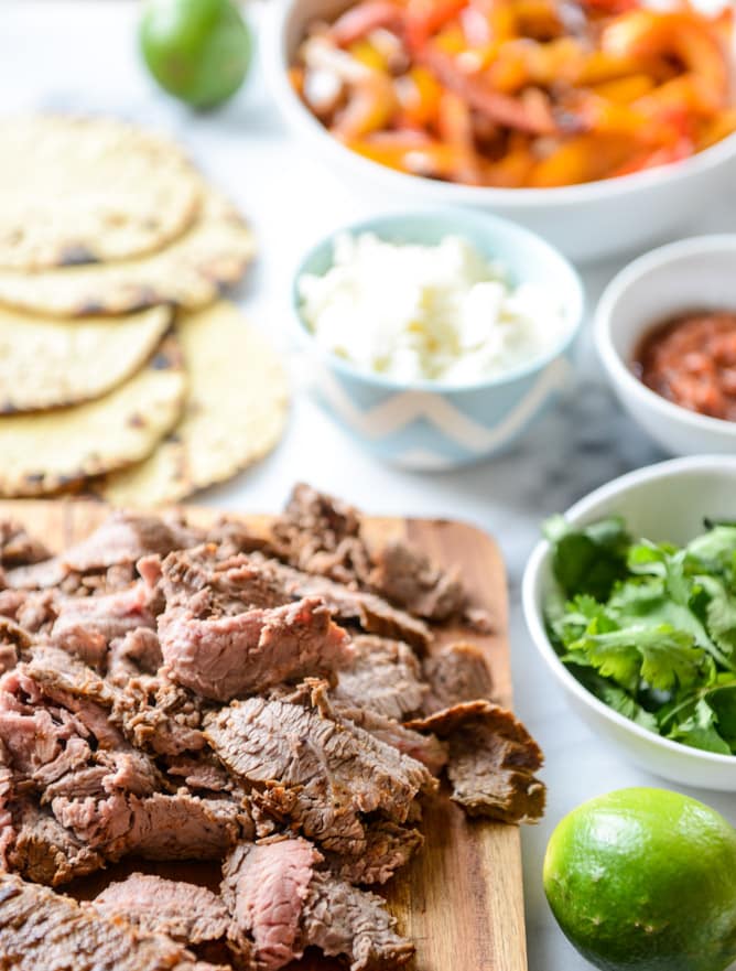 our favorite steak fajitas, three ways I howsweeteats.com