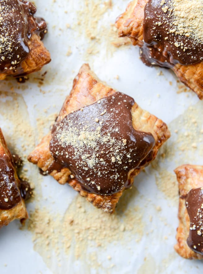 nutella s'mores puff pastry pop tarts I howsweeteats.com