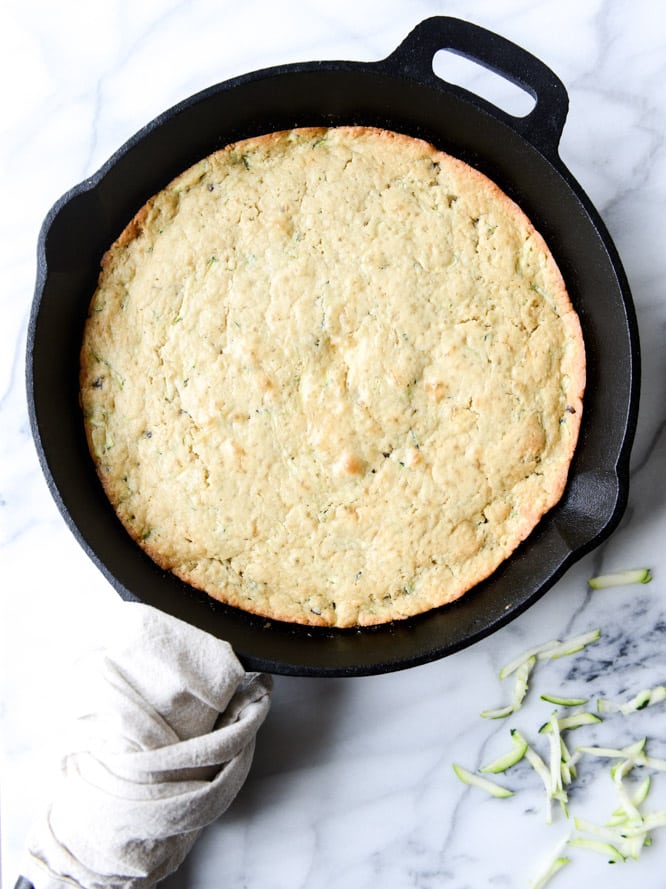 fresh pineapple zucchini skillet cake I howsweeteats.com