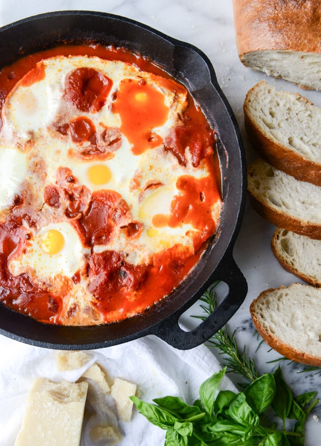 fiery baked eggs I howsweeteats.com