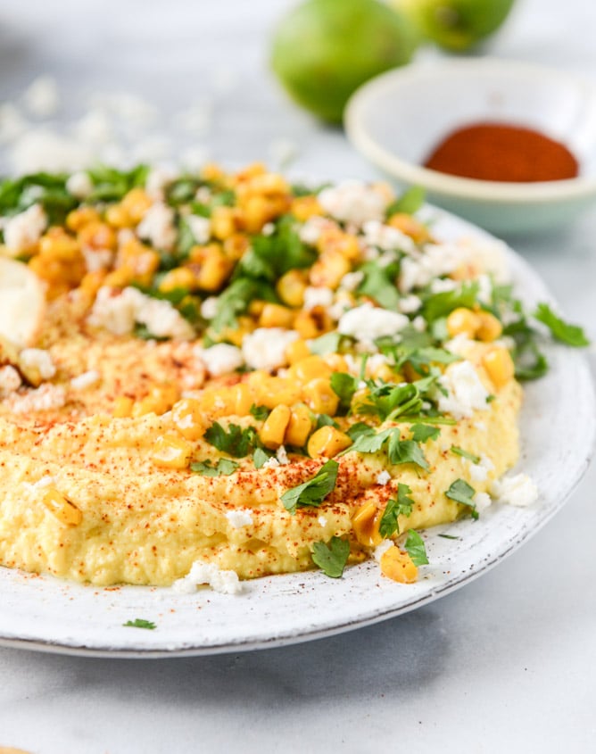 whipped mexican grilled corn dip I howsweeteats.com
