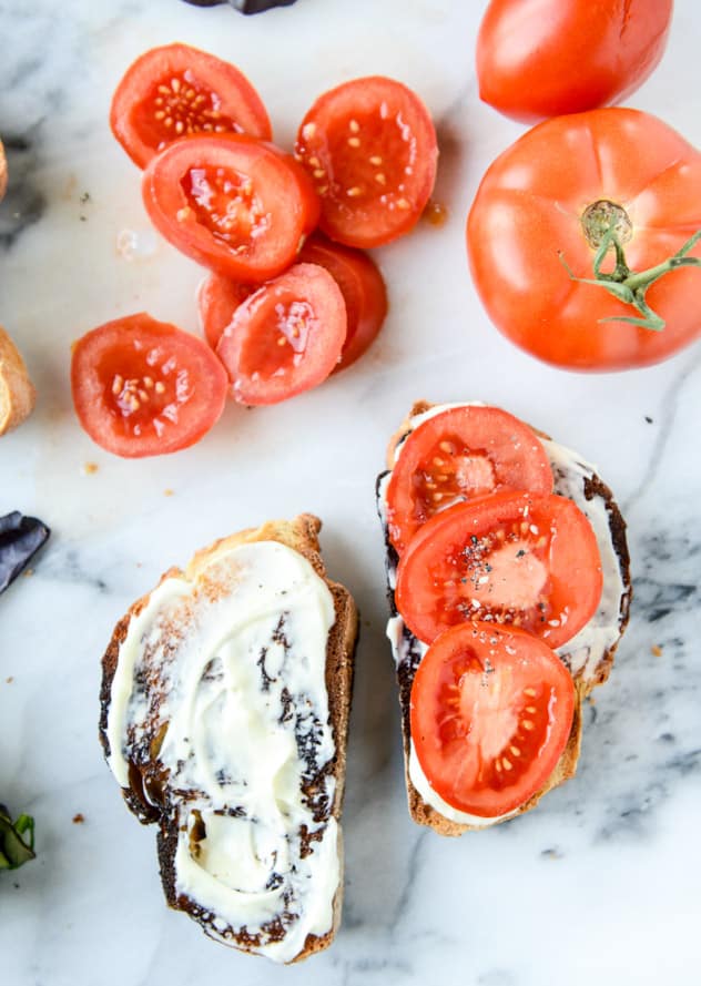 crispy smoked provolone BLAT I howsweeteats.com