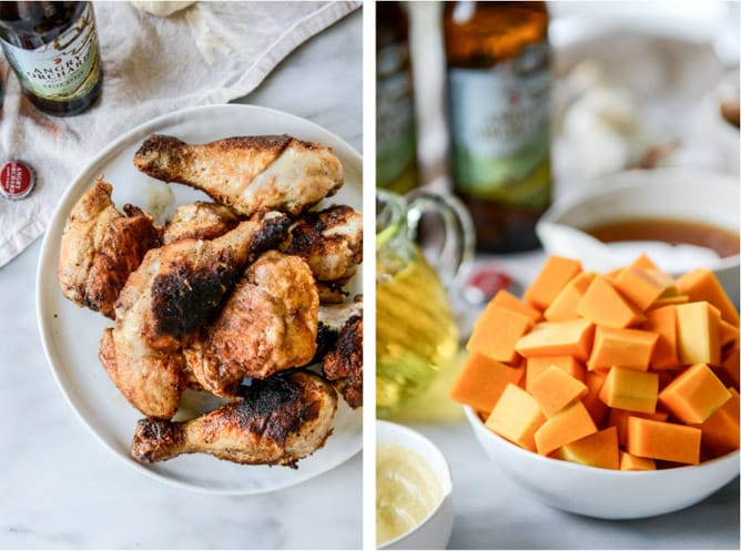 cider braised chicken with butternut I howsweeteats.com