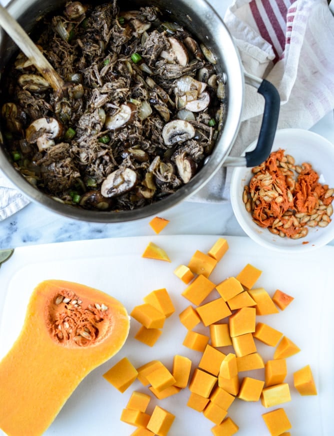 butternut beef stew with pearl couscous I howsweeteats.com