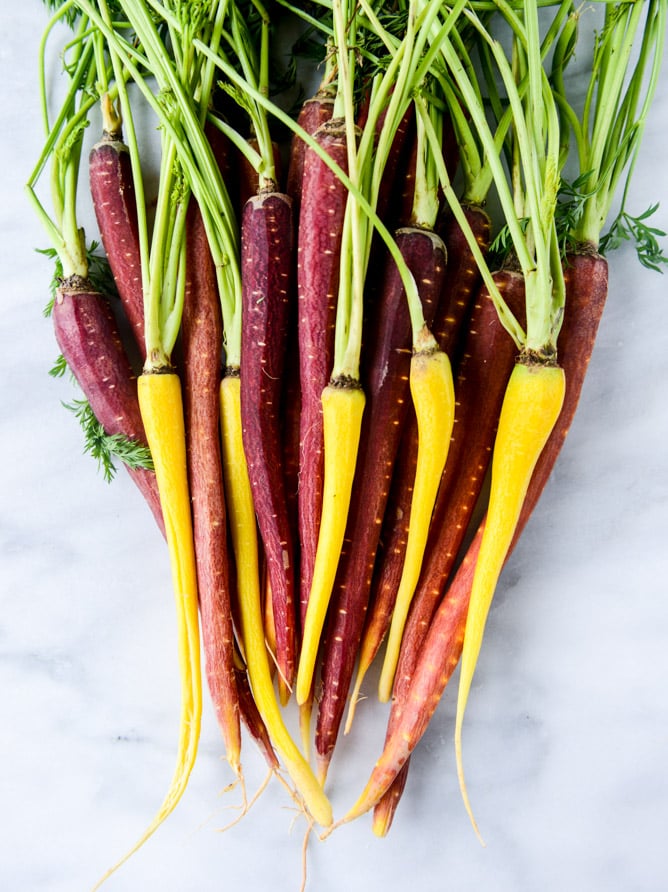 pomegranate roasted carrots with feta and brown butter I howsweeteats.com