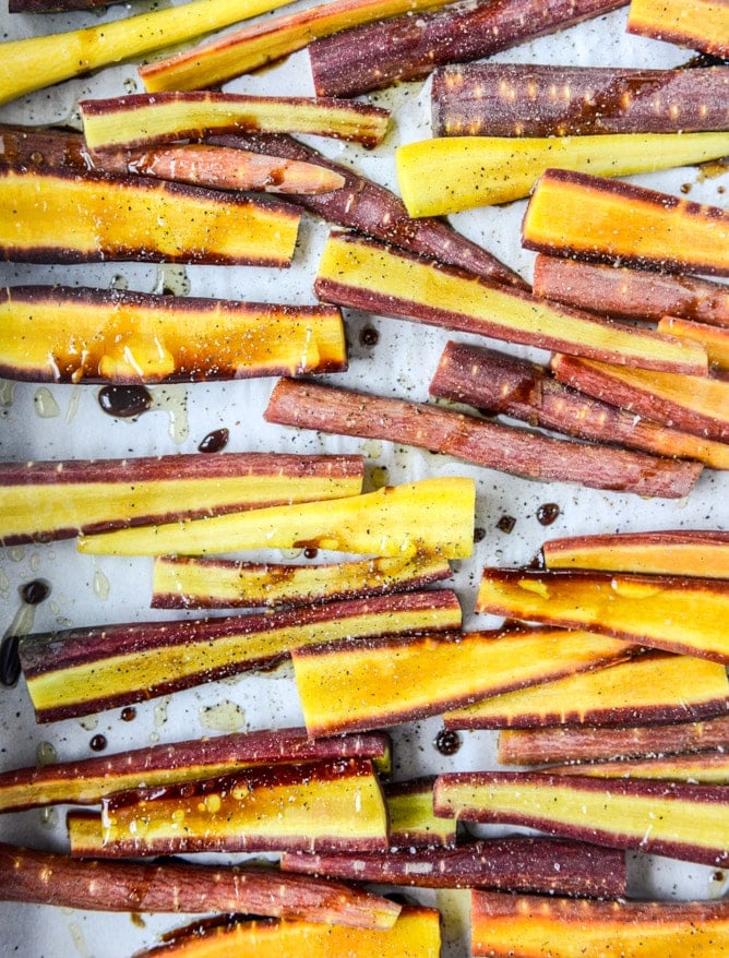 pomegranate roasted carrots with feta and brown butter I howsweeteats.com