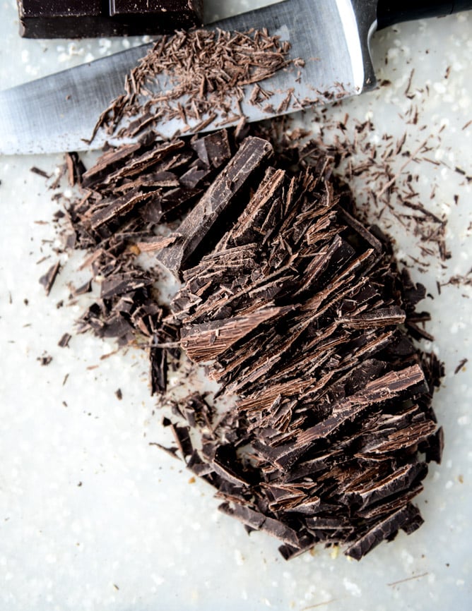 salted chocolate pecan pie bars I howsweeteats.com