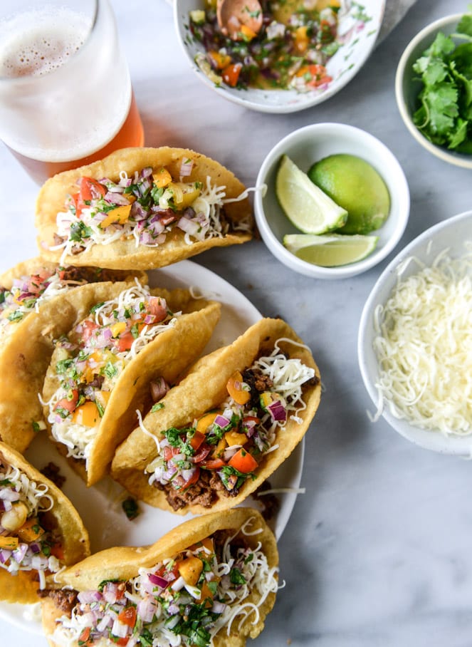 the best beef puffy tacos I howsweeteats.com
