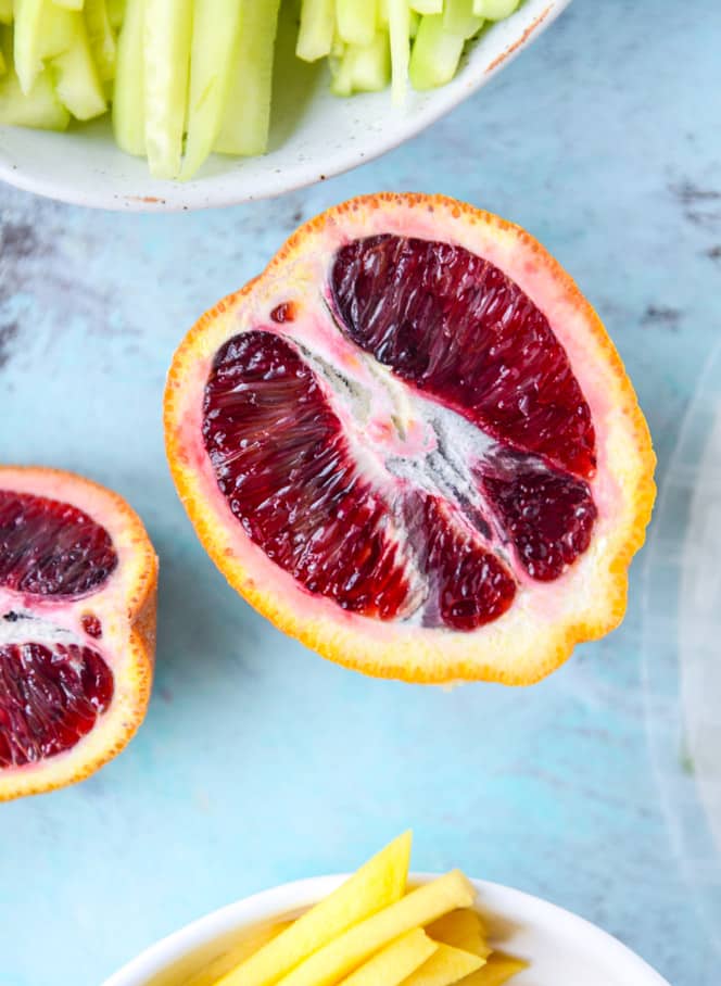 crunchy chicken spring rolls with blood orange dipping sauce I howsweeteats.com