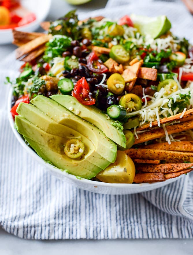 crunchy taco kale salad I howsweeteats.com