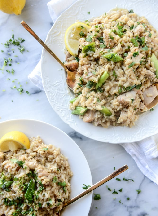 lemon chicken risotto I howsweeteats.com