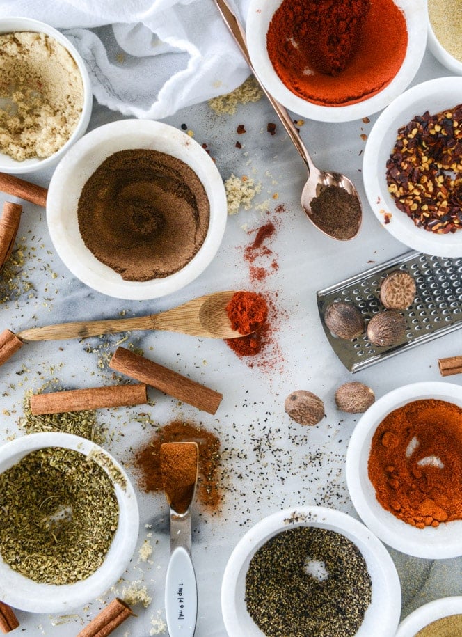 slow cooker jerk pork in pineapple rice bowls I howsweeteats.com