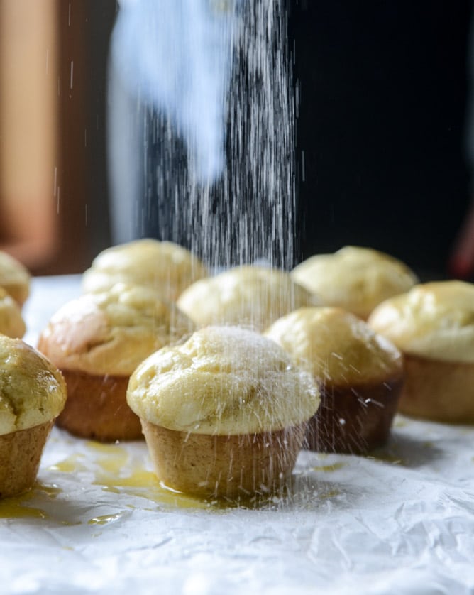 blueberry glazed doughnut muffins I howsweeteats.com