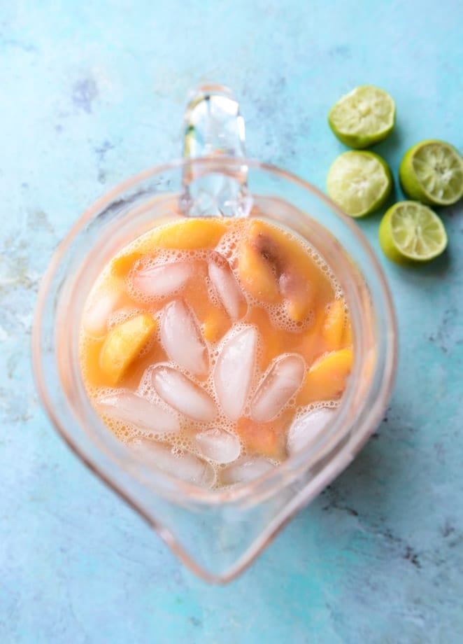pineapple peach agua fresca I howsweeteats.com