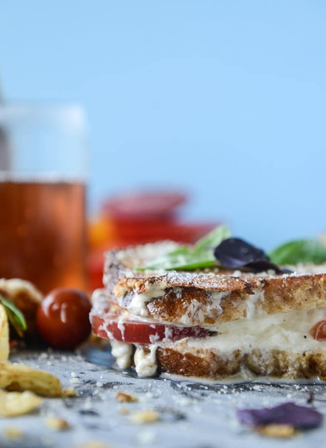 heirloom tomato and burrata grilled cheese by @howsweeteats I howsweeteats.com
