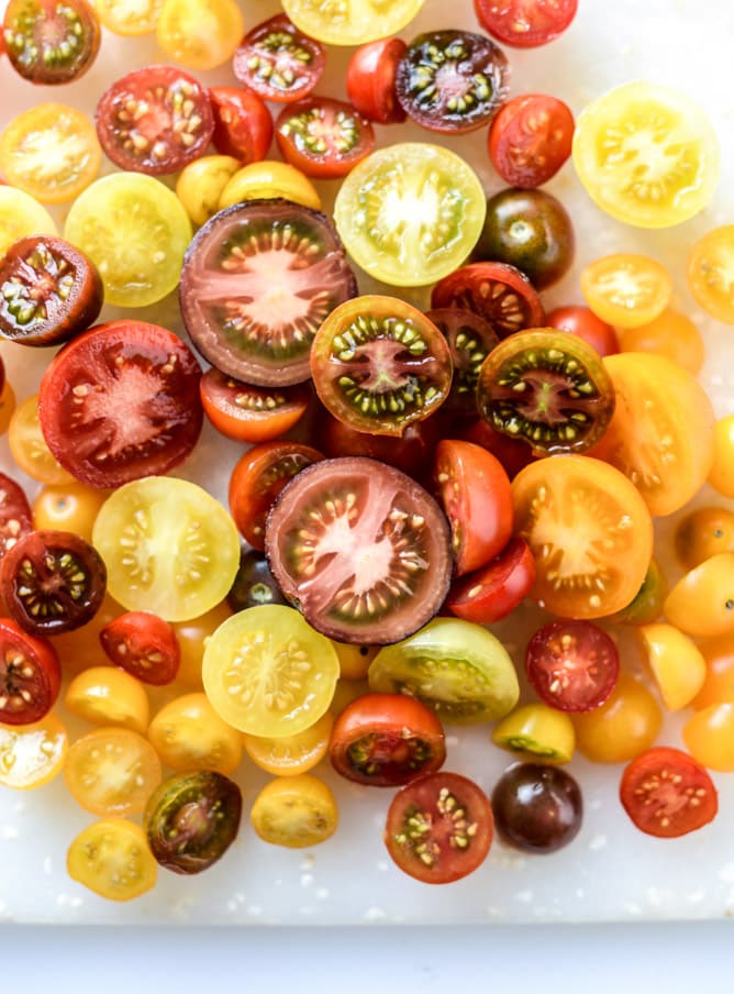 late summer risotto with roasted tomatoes, corn and figs I howsweeteats.com