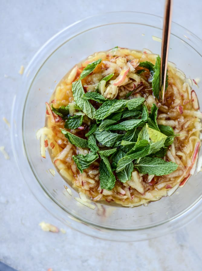 minted apple shrub & a maple fig bourbon soda I howsweeteats.com