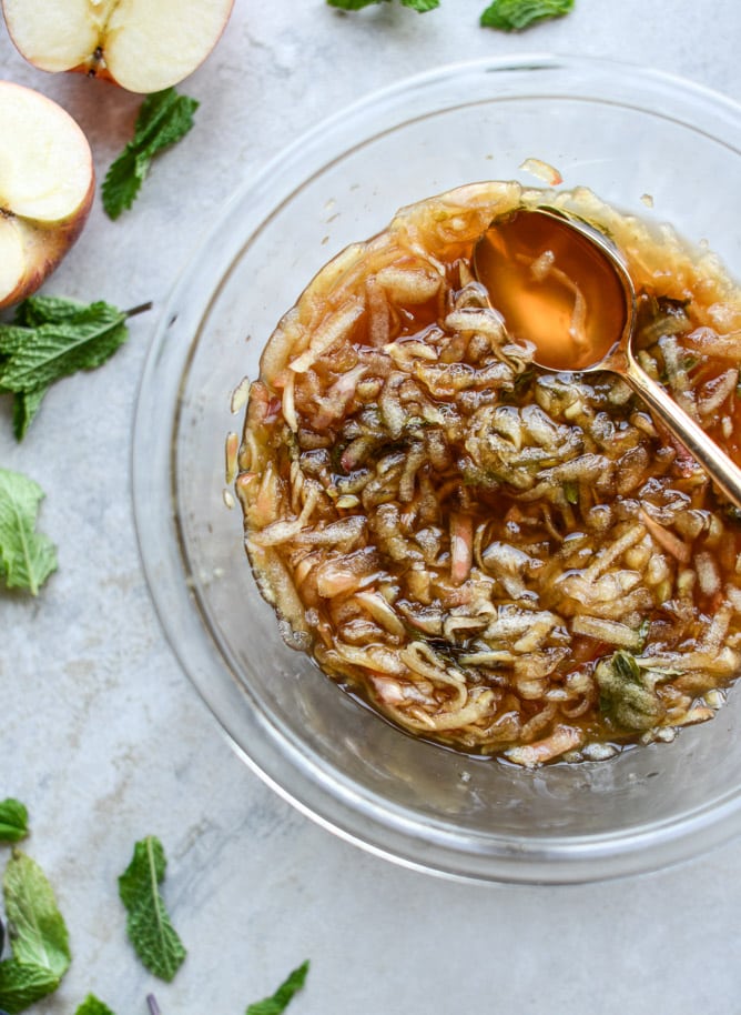 minted apple shrub & a maple fig bourbon soda I howsweeteats.com