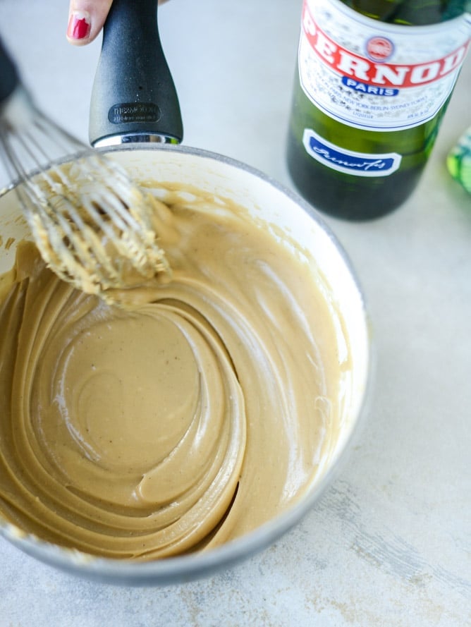 chocolate fudge cake with caramel cream icing I howsweeteats.com