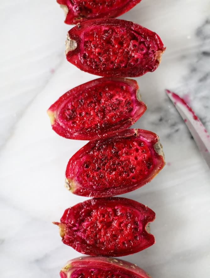 prickly pear and ginger beer margaritas I howsweeteats.com