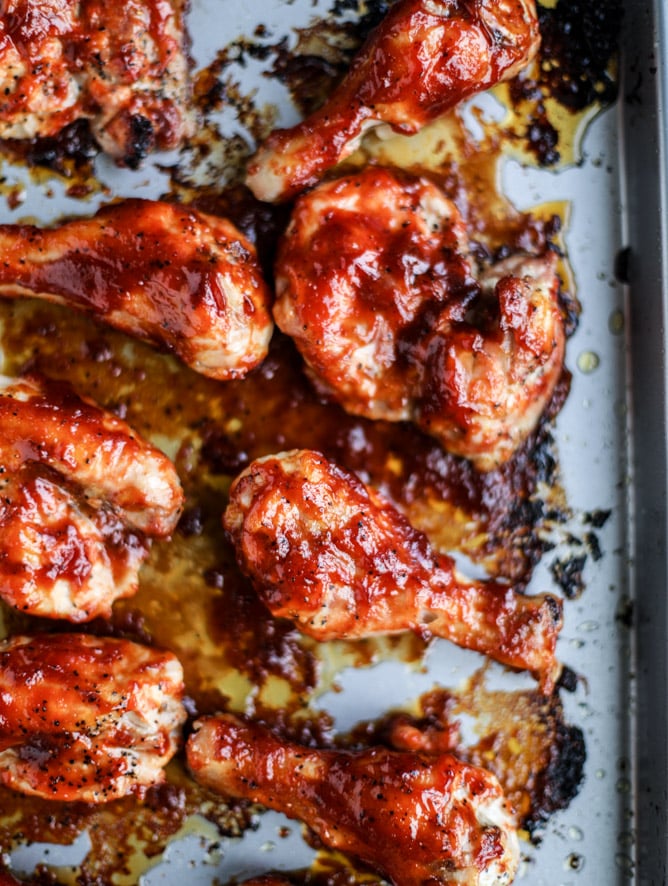 apple cider BBQ chicken I howsweeteats.com