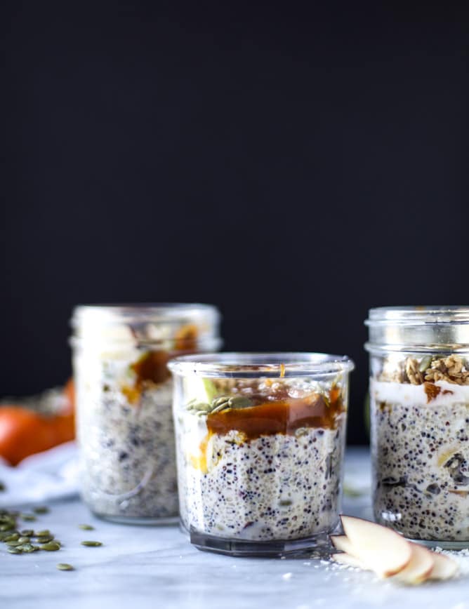 overnight autumn breakfast quinoa I howsweeteats.com