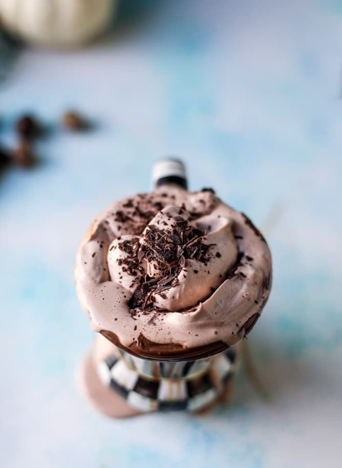 pumpkin nutella hot chocolate I howsweeteats.com