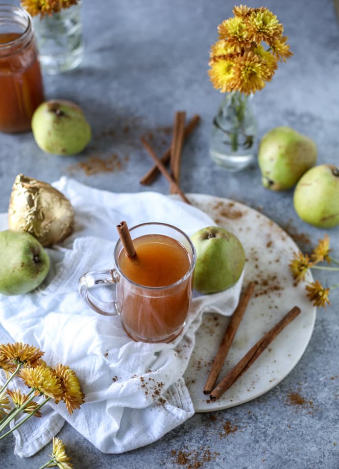homemade pear cider I howsweeteats.com