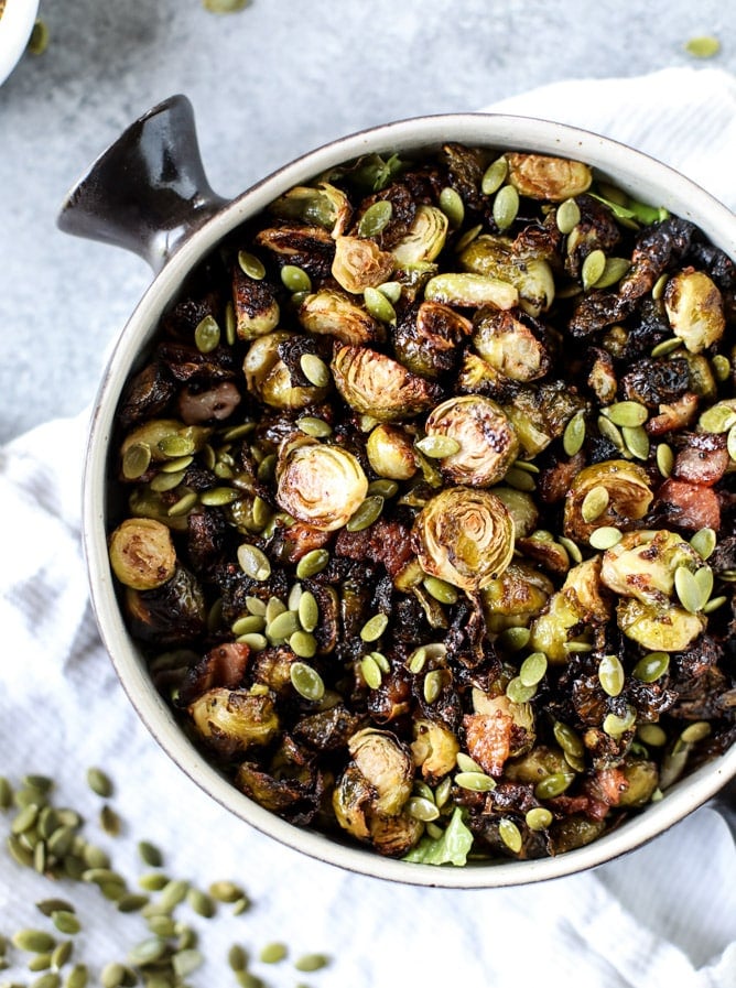 mustard roasted brussels sprouts I howsweeteats.com